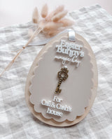 Easter bunny magic key - scallop acrylic