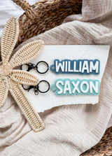 Double layered name bag tag