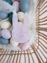 Printed Easter bunny shaped tag