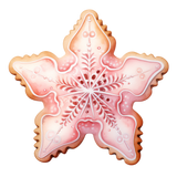 Gingerbread star printed ornament