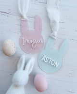 Printed Easter bunny shaped tag