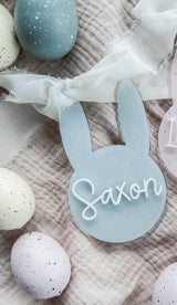 Printed Easter bunny shaped tag