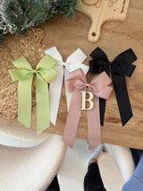 Christmas ribbon bows - with tag