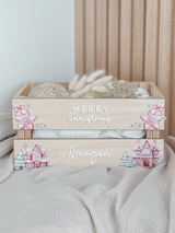 Christmas crate - Gingerbread printed design (2 options)