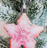 Gingerbread star printed ornament