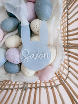 Printed Easter bunny shaped tag