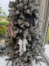 Christmas ribbon bows - with tag