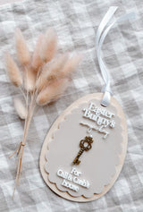 Easter bunny magic key - scallop acrylic