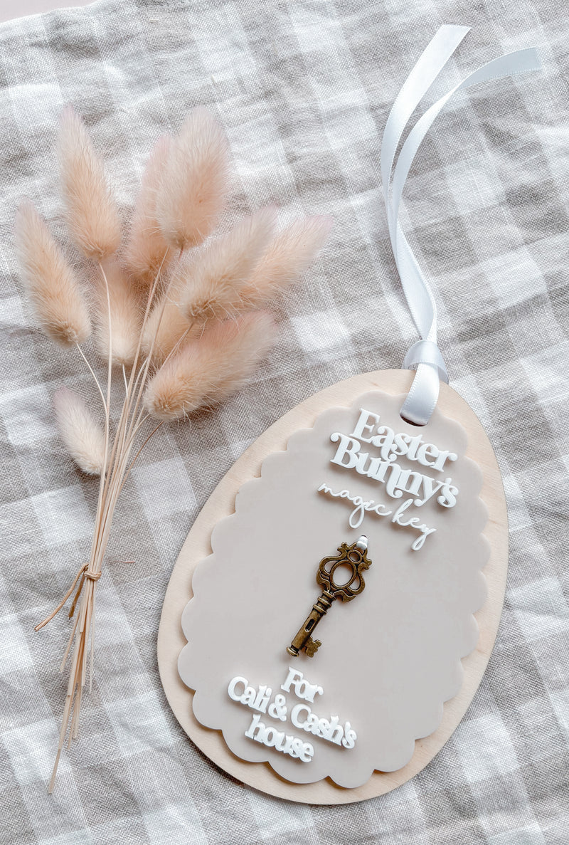 Easter bunny magic key - scallop acrylic – Keeping Cova