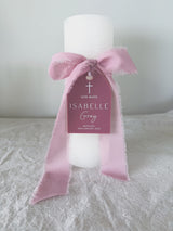 Baptism candle - plain pillar