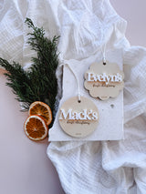 Baby's First Christmas bauble - scallop or round