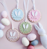 Scalloped round Easter tag