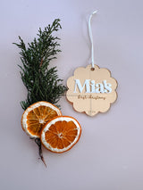Baby's First Christmas bauble - scallop or round