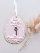 Easter bunny magic key - scallop acrylic
