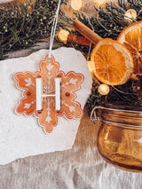 Gingerbread star printed ornament