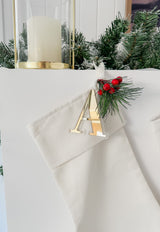Pine bunch add-on for stockings - red berries