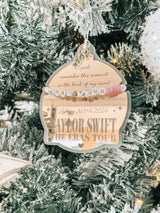 Taylor Swift Eras Tour friendship bracelet Christmas bauble