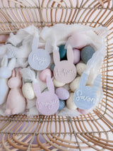Printed Easter bunny shaped tag
