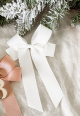 Christmas ribbon bows - with tag