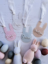 Printed Easter bunny shaped tag