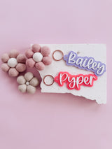 Double layered name bag tag