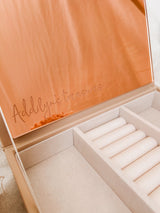 Personalised jewellery box - nude