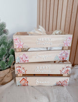 Christmas crate - Gingerbread printed design (2 options)