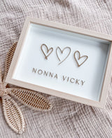 Hand-drawn hearts frame