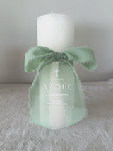 Baptism candle - plain pillar