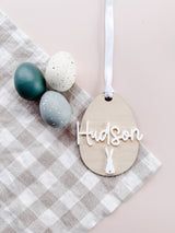 Easter egg tag with acrylic name and image