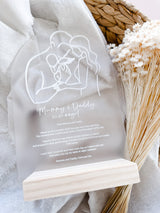Parents / Mummy and Daddy to an Angel plaque with timber base