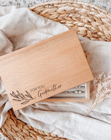 Wooden single or multilayer jewellery box - olive branch with wording