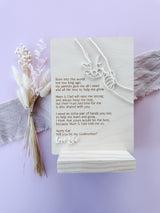 Will you be my Godmother / Godfather / Godparent line art plaque