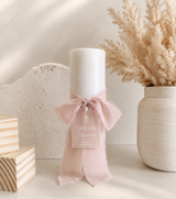 Baptism candle - plain pillar