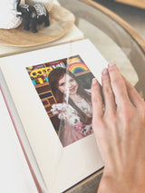 Linen coffee table photo album