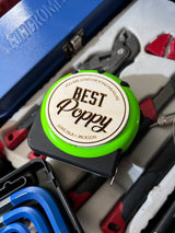 Tape measure - personalised 8m Stanley brand (***yellow tape measure front has changed***)