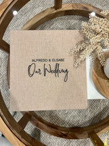 Linen coffee table photo album
