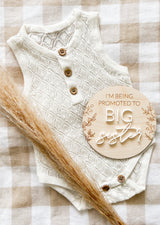 Promoted to big brother / sister announcement plaque