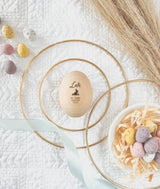 Solid wooden Easter egg