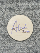 First and middle name birth announcement plaque