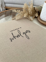 Linen coffee table photo album