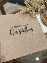 Linen coffee table photo album