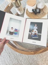 Linen coffee table photo album