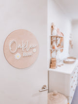 Daisy plaque - double layered acrylic name