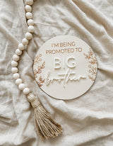 Promoted to big brother / sister announcement plaque