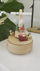 Wooden carousel - Christmas snowflake - Personalised
