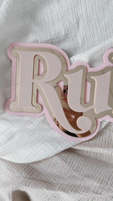 Triple layered name plaque