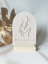 "You are so loved" Mum and baby plaque with timber base