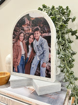Stone arch freestanding photo block