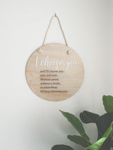 “I choose you” 40cm sign